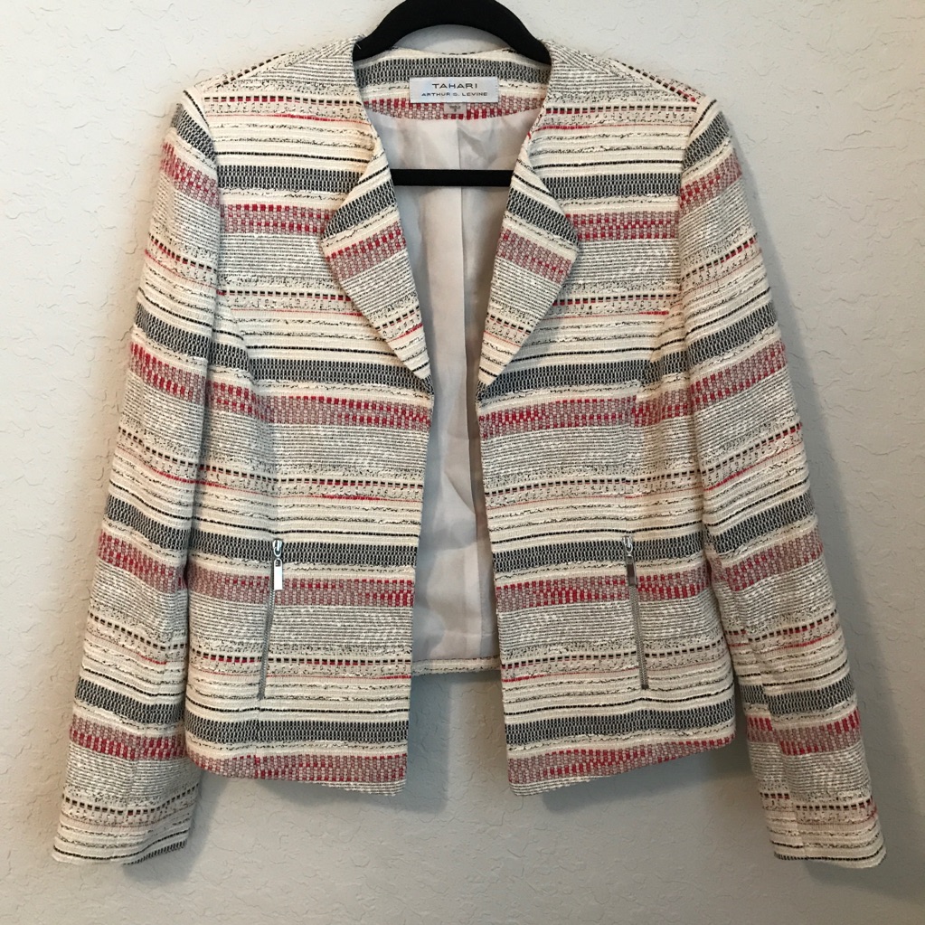 Tahari Asl Open Front Blazer